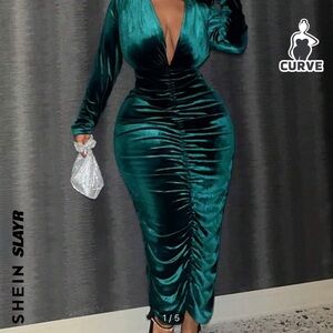 SHEIN Emerald green velvet